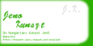 jeno kunszt business card