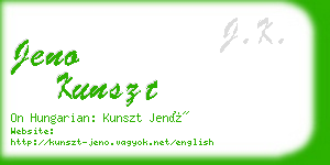 jeno kunszt business card